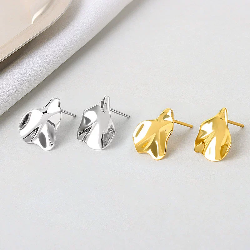 Wholesale Stud Earrings S925 Sterling Silver Geometric Oval Simple Style Female Jewelry - Image 3