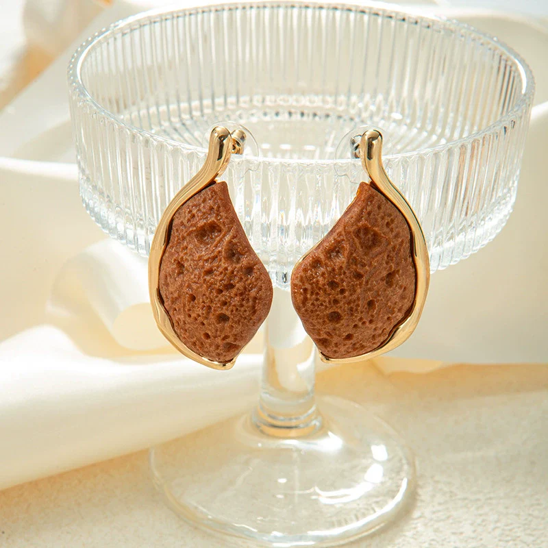 Wholesale Stud Earrings Stainless Steel Geometric Irregular Shape Electroplated For Women - Image 3