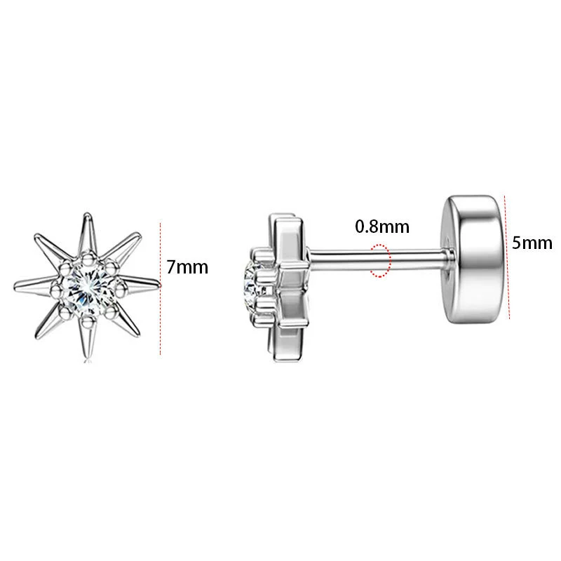 Wholesale Stud Earrings Stainless Steel Geometric Real Gold Electroplated Zirconia Light Luxury Style - Image 11