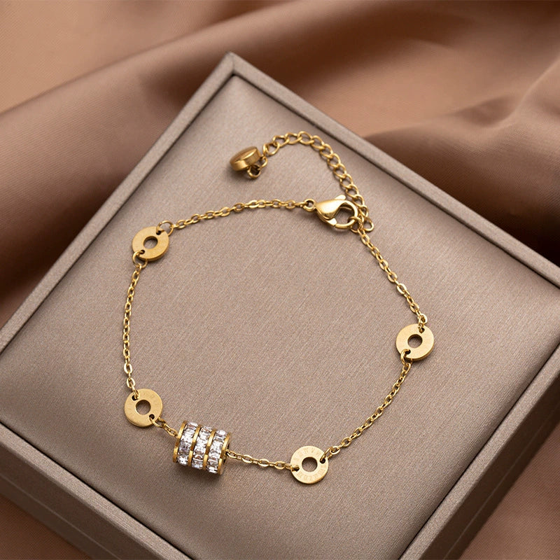 Wholesale Sweet Girls Jewelry Set With Small Waist Pattern Made Of Titanium Steel Featuring Electroplating And Simple Geometric Design - Image 4