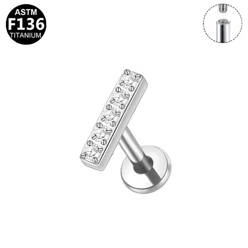 Wholesale Titanium Alloy And Copper Stainless Steel Geometric Style Electroplating Body Piercing Earrings And Lip Rings - Image 11