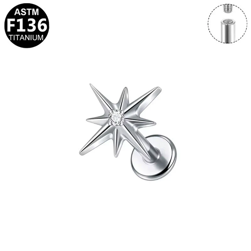 Wholesale Titanium Alloy And Copper Stainless Steel Geometric Style Electroplating Body Piercing Earrings And Lip Rings - Image 7