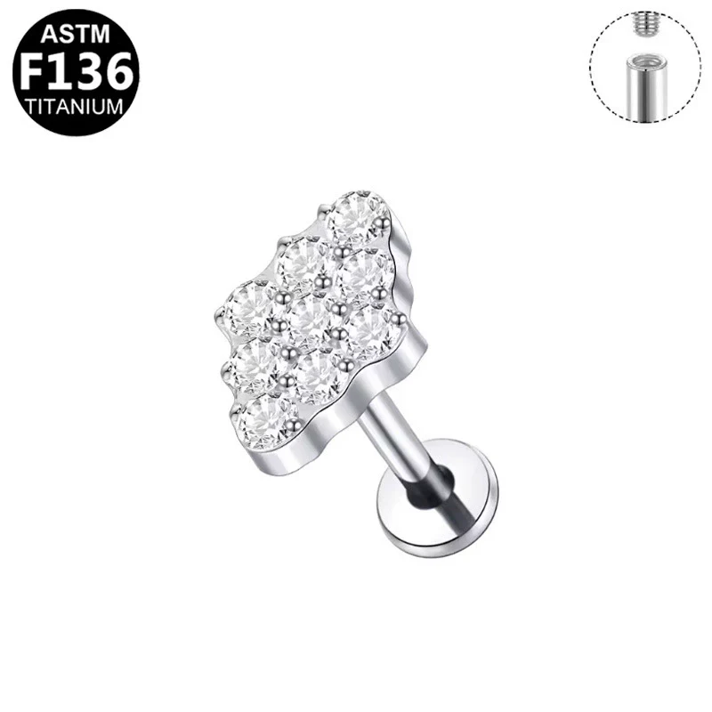Wholesale Titanium Alloy And Copper Stainless Steel Geometric Style Electroplating Body Piercing Earrings And Lip Rings - Image 9