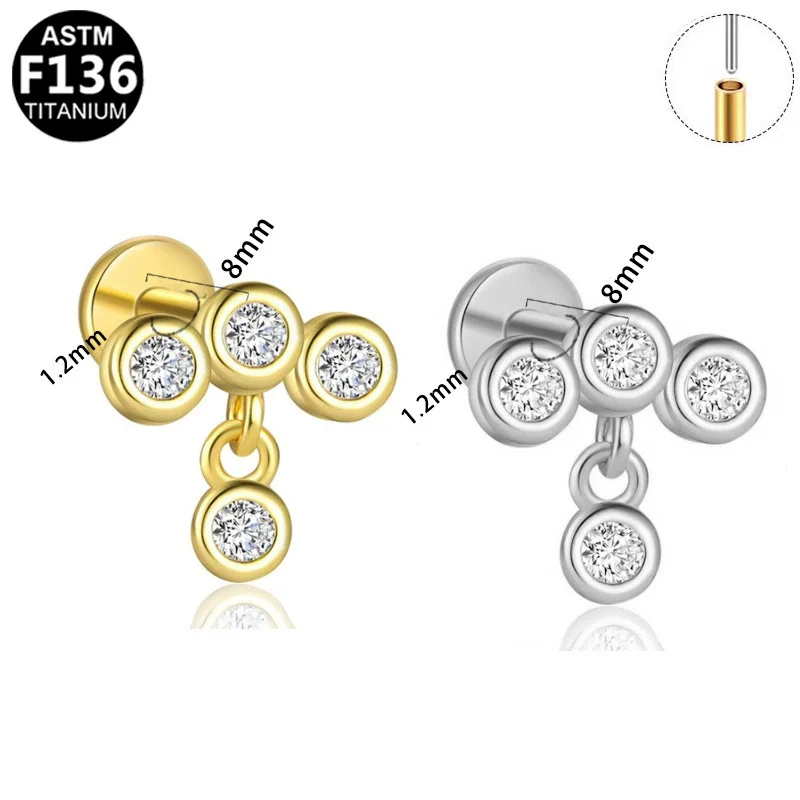 Wholesale Titanium Alloy Geometric Star Stud Earrings With Electroplating And Minimalist Highend Piercing Design For Unisex - Image 4