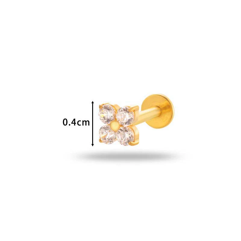 Wholesale Titanium Alloy Geometric Style Electroplated Ear Bone Nail Puncture Jewelry - Image 9