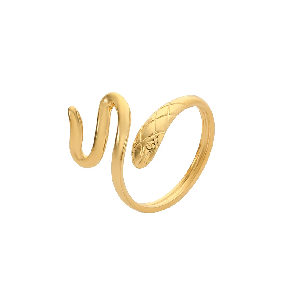 Wholesale Titanium Steel And Stainless Steel Opening Ring Geometric Style Electroplated For Women And Couples - Image 12