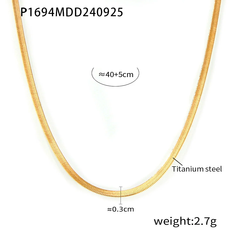 Wholesale Titanium Steel Bead Pendant Necklace With Geometric Pattern And Electroplating For Women - Image 8
