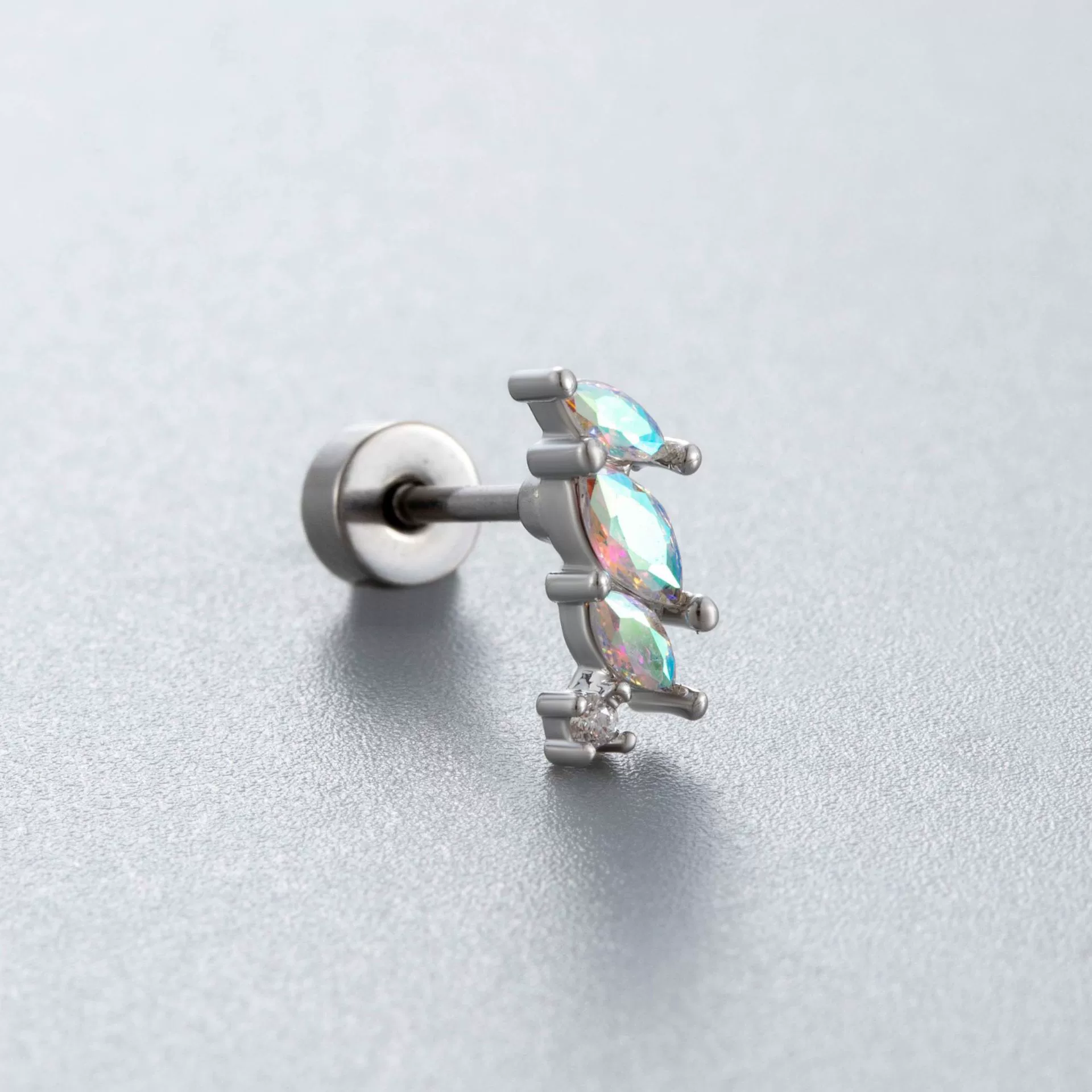 Wholesale Titanium Steel Ear Nails With Zirconia And Moonstone Forest Style - Image 7