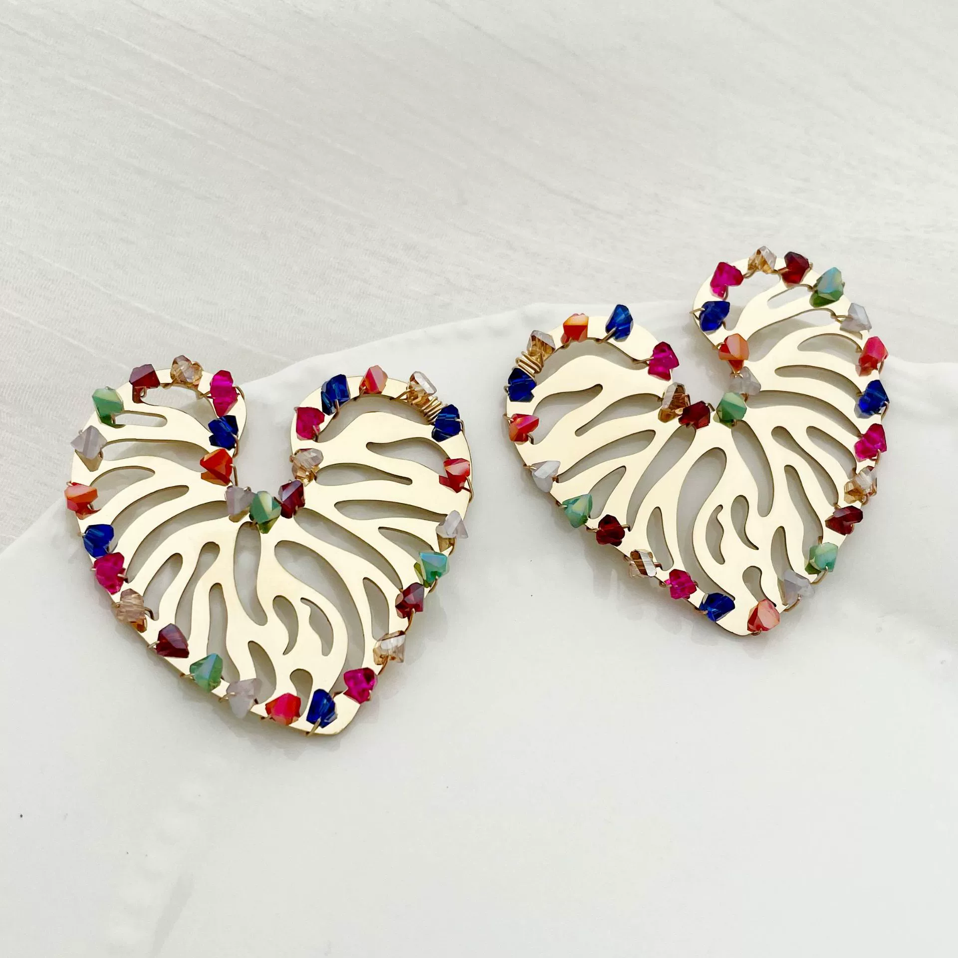 Wholesale Titanium Steel Earrings Retro Style Hollow Design
