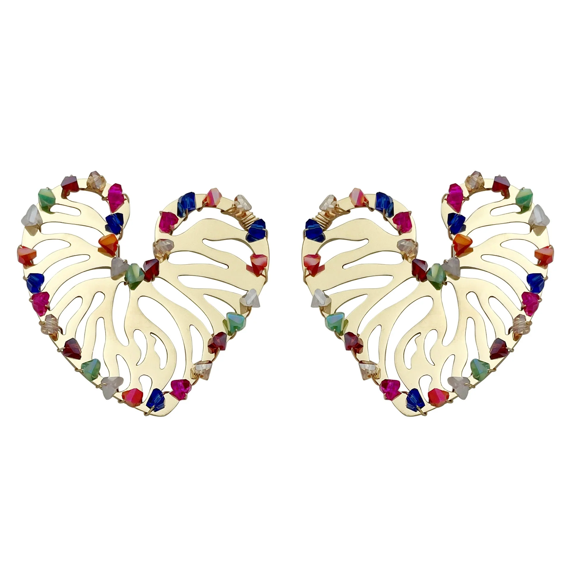 Wholesale Titanium Steel Earrings Retro Style Hollow Design - Image 5