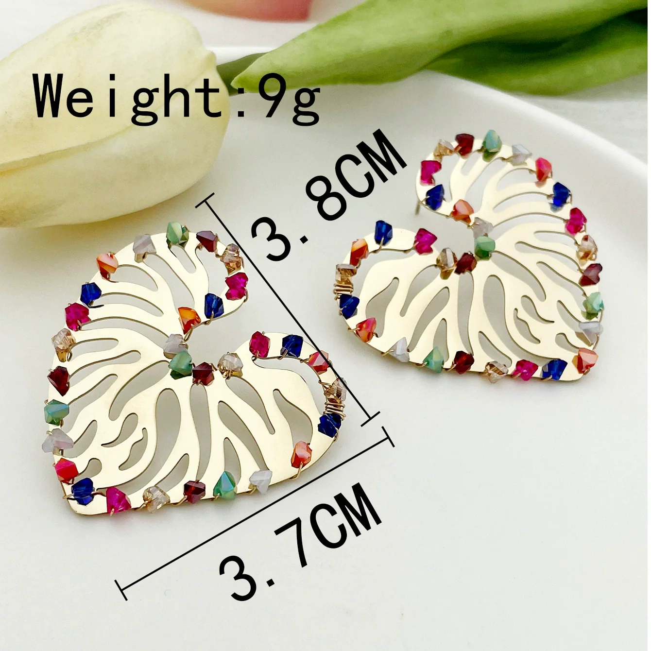 Wholesale Titanium Steel Earrings Retro Style Hollow Design - Image 6