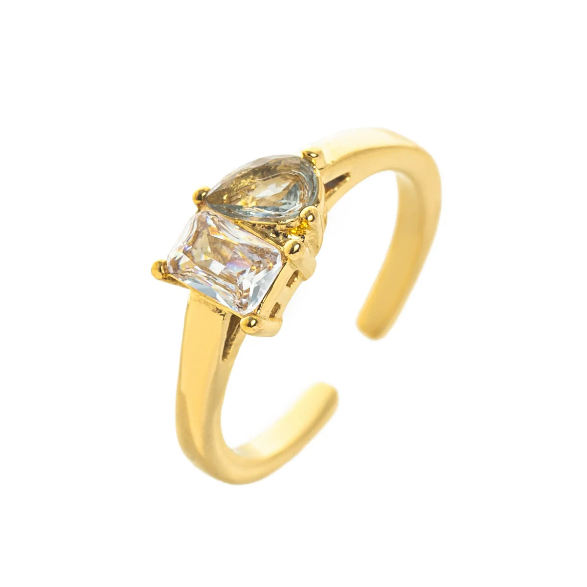 Wholesale Titanium Steel Electroplated Geometric Retro Unisex December Birthstone Ring With Color Preservation - Image 9