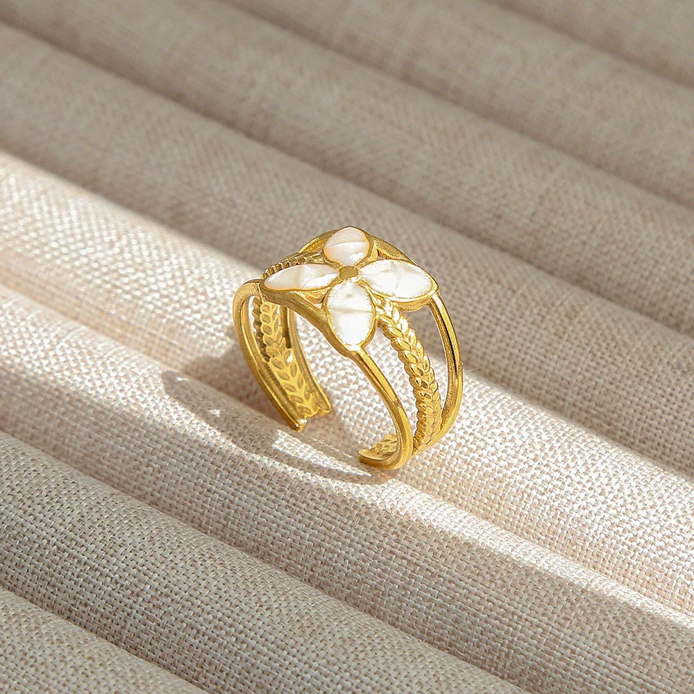 Wholesale Titanium Steel Electroplated Ins Style Heart Shape Geometric Retro Colorful Natural Stone Inlaid Unisex Women's Ring - Image 44