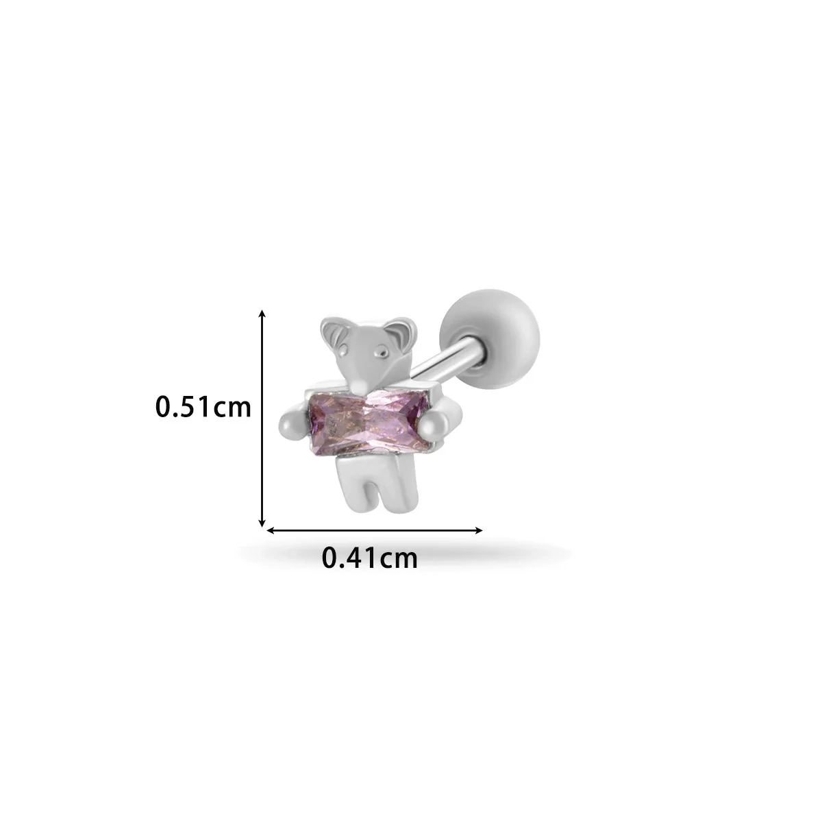 Wholesale Titanium Steel Flower Pattern Electroplated Women's Cartilage Earrings - Image 18