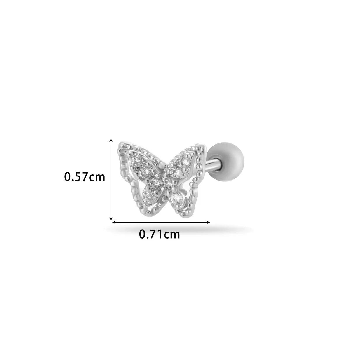 Wholesale Titanium Steel Flower Pattern Electroplated Women's Cartilage Earrings - Image 21
