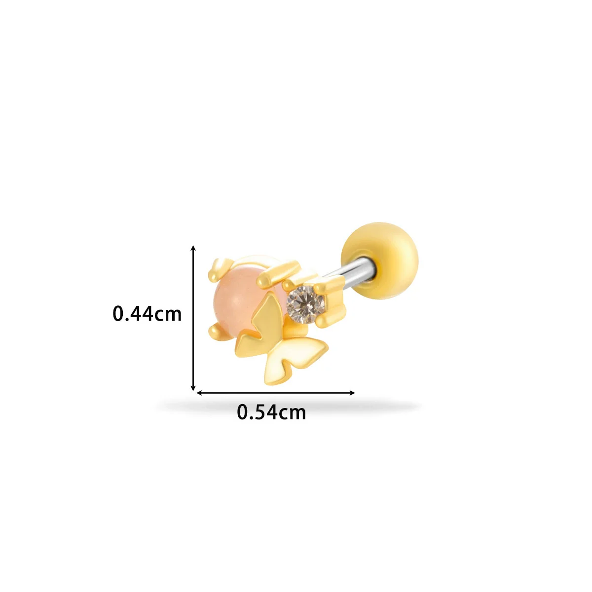 Wholesale Titanium Steel Flower Pattern Electroplated Women's Cartilage Earrings - Image 25