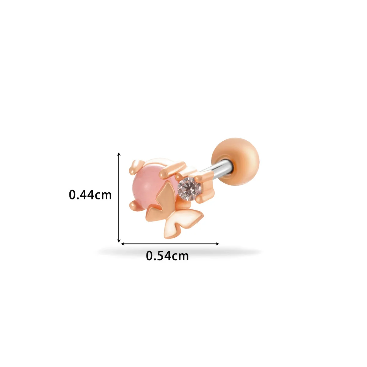 Wholesale Titanium Steel Flower Pattern Electroplated Women's Cartilage Earrings - Image 26