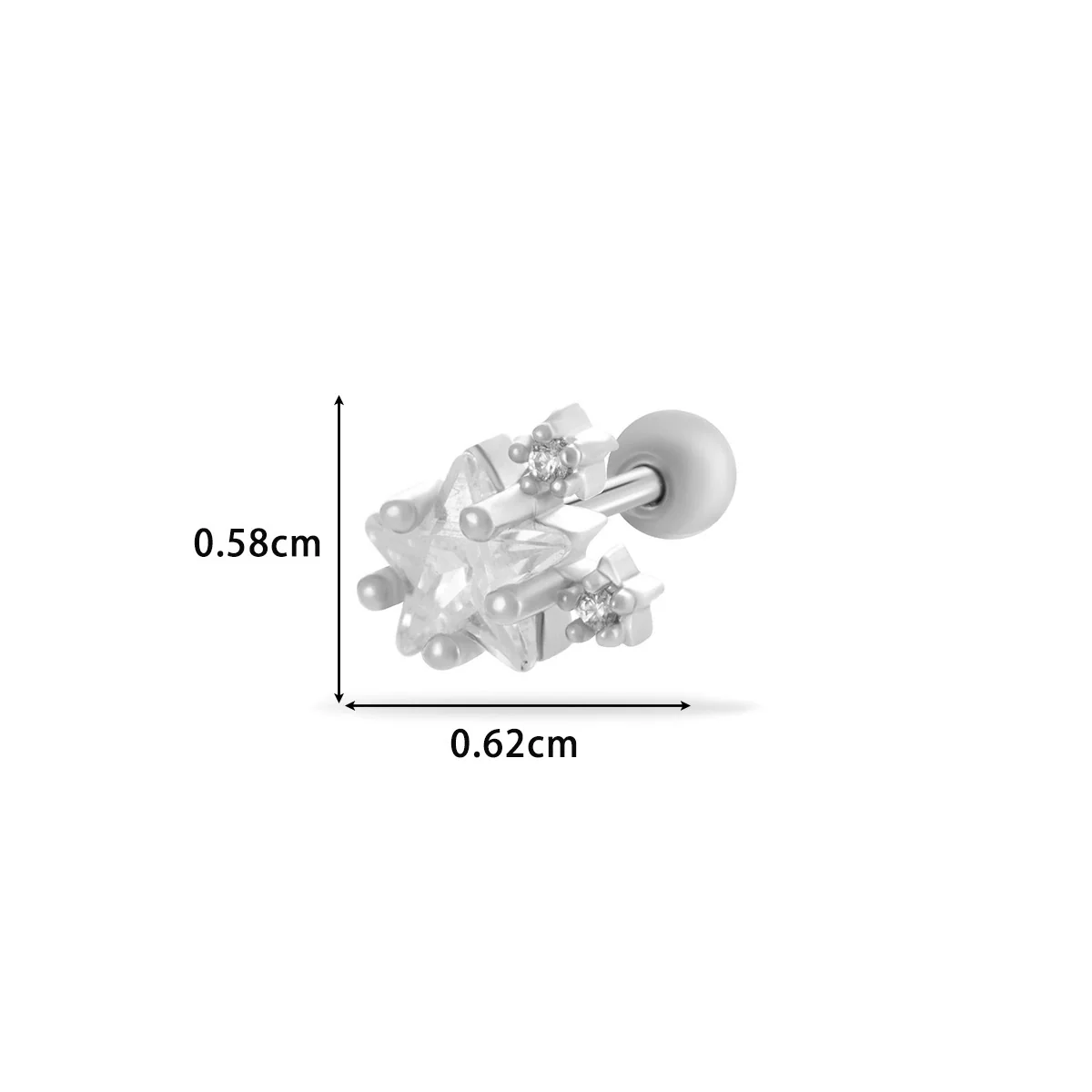 Wholesale Titanium Steel Flower Pattern Electroplated Women's Cartilage Earrings - Image 27