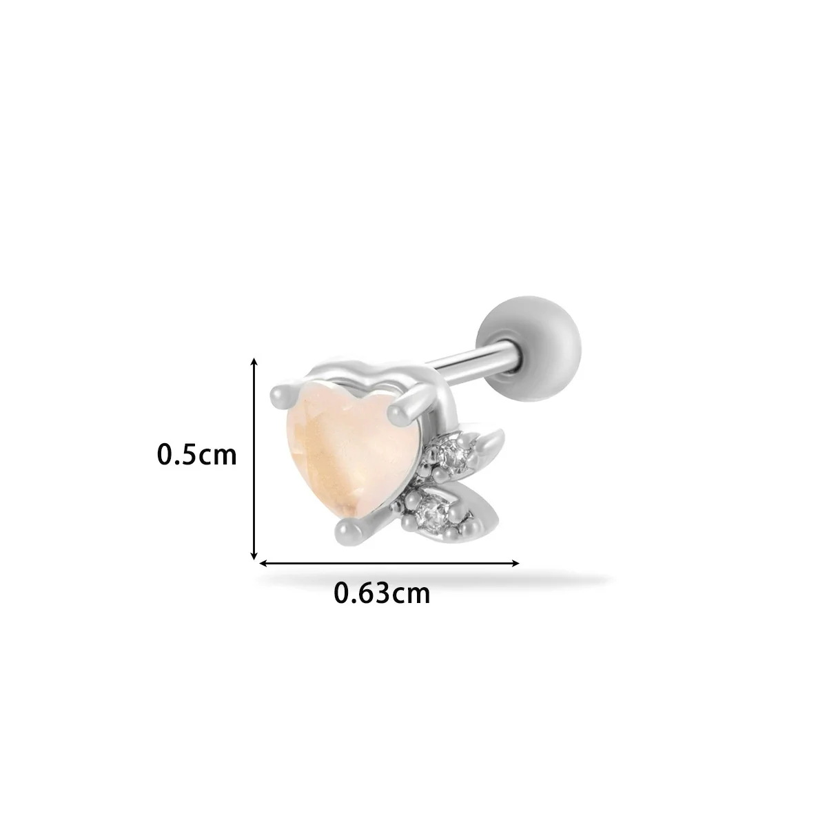 Wholesale Titanium Steel Flower Pattern Electroplated Women's Cartilage Earrings - Image 6