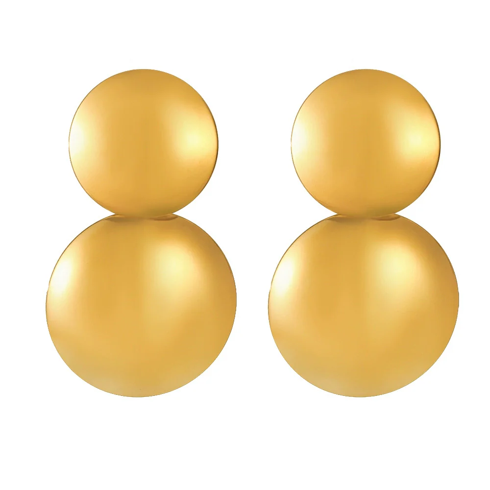 Wholesale Titanium Steel Geometric Electroplated Exaggerated Women's Earrings - Image 5