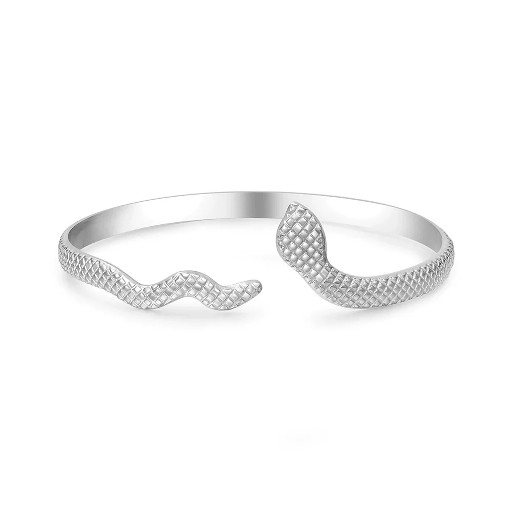 Wholesale Titanium Steel Geometric Open Green Zircon Electroplated Bracelet For Women - Image 15
