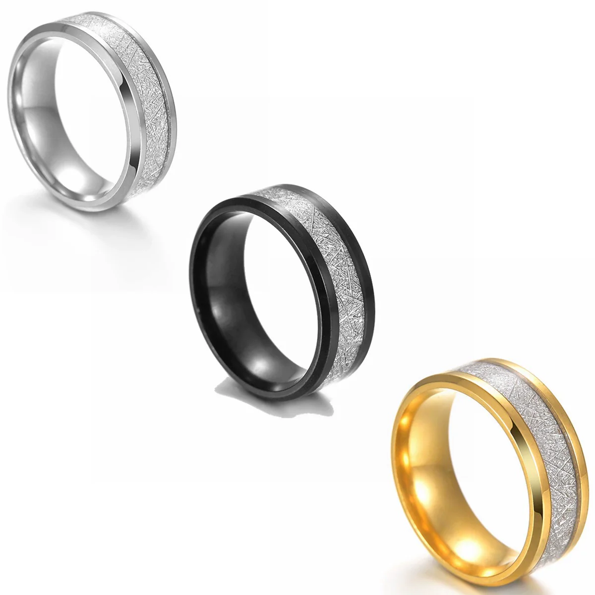 Wholesale Titanium Steel Geometric Ring With Polishing Treatment For Men And Women - Image 5