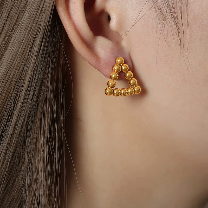 Wholesale Titanium Steel Geometric Ushaped Nonfading Earrings With Electroplating For Women - Image 10