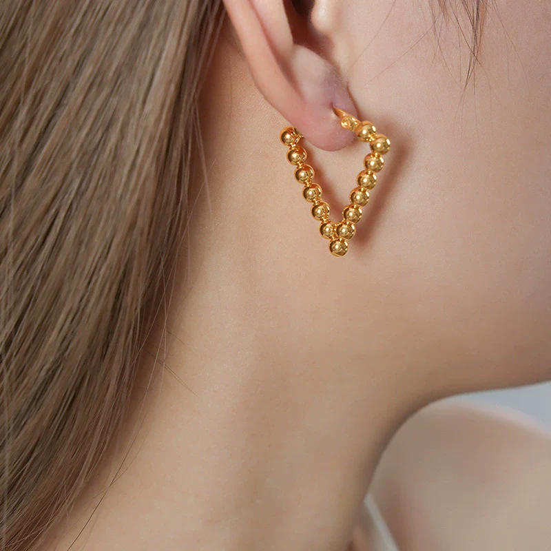 Wholesale Titanium Steel Geometric Ushaped Nonfading Earrings With Electroplating For Women - Image 12