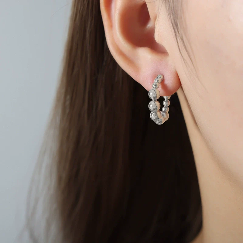 Wholesale Titanium Steel Geometric Ushaped Nonfading Earrings With Electroplating For Women - Image 5