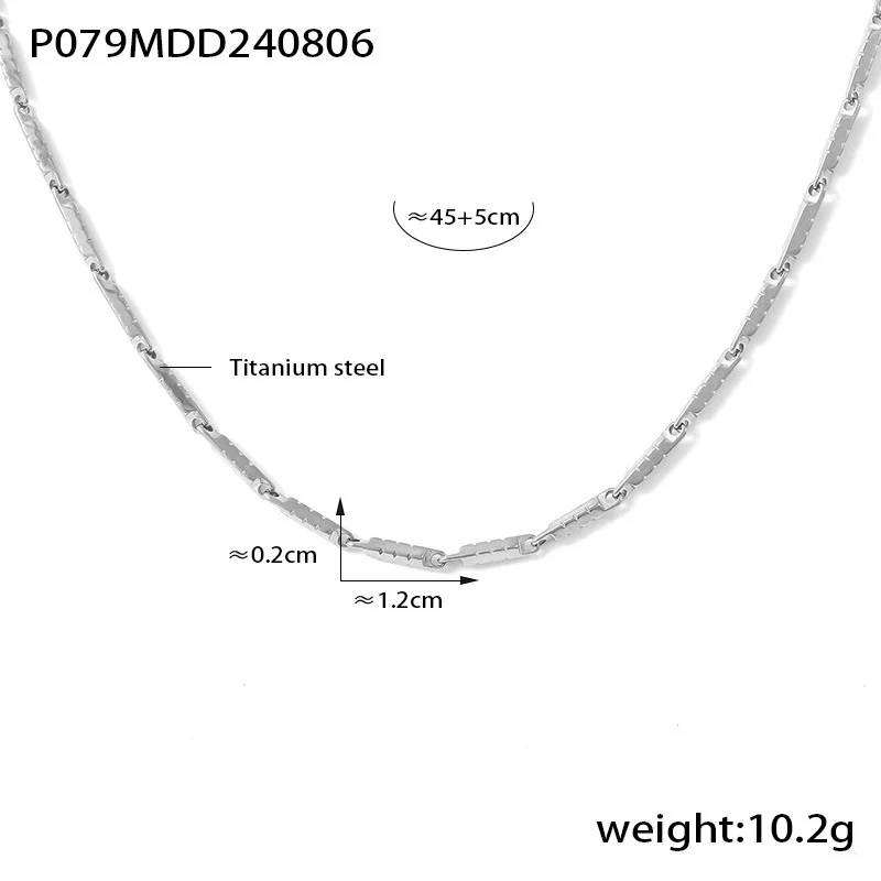 Wholesale Titanium Steel Goldplated Fashion Necklace And Bracelet With Diamond Carved Pattern For Women - Image 19