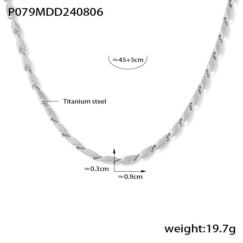 Wholesale Titanium Steel Goldplated Fashion Necklace And Bracelet With Diamond Carved Pattern For Women - Image 7