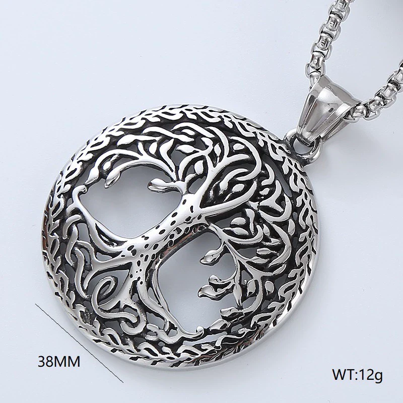 Wholesale Titanium Steel Necklace Men's Hip Hop Retro Geometric Pendant Polished - Image 20