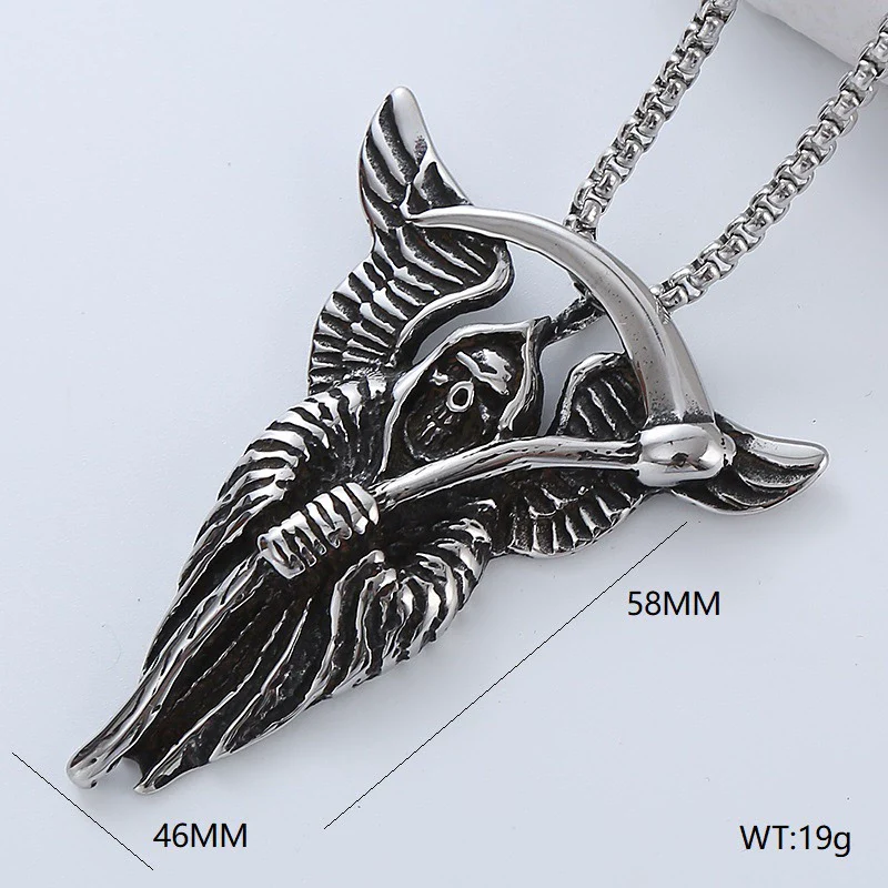 Wholesale Titanium Steel Necklace Men's Hip Hop Retro Geometric Pendant Polished - Image 24