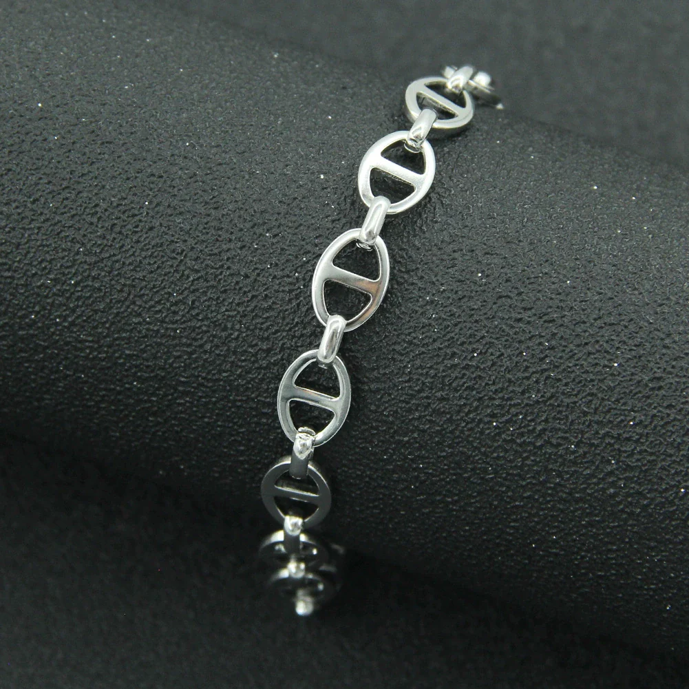 Wholesale Titanium Steel Oval Japanese Buckle Stitching Geometric Unisex Bracelet - Image 2