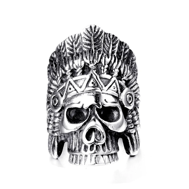 Wholesale Titanium Steel Punk Style Geometric Ring With Electroplating For Men And Unisex - Image 4