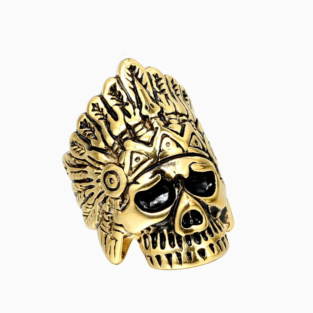 Wholesale Titanium Steel Punk Style Geometric Ring With Electroplating For Men And Unisex - Image 5