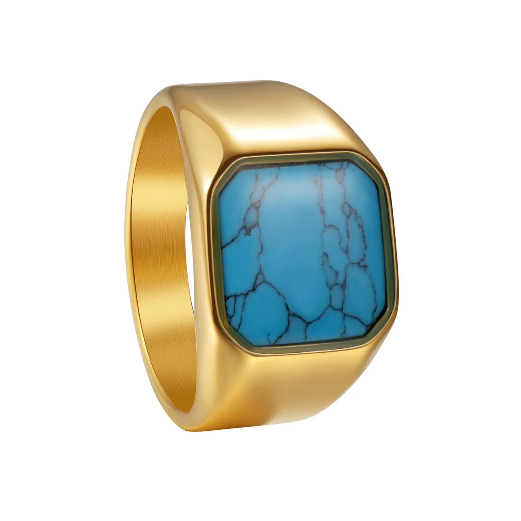 Wholesale Titanium Steel Ring For Men Retro Style With Electroplating - Image 5