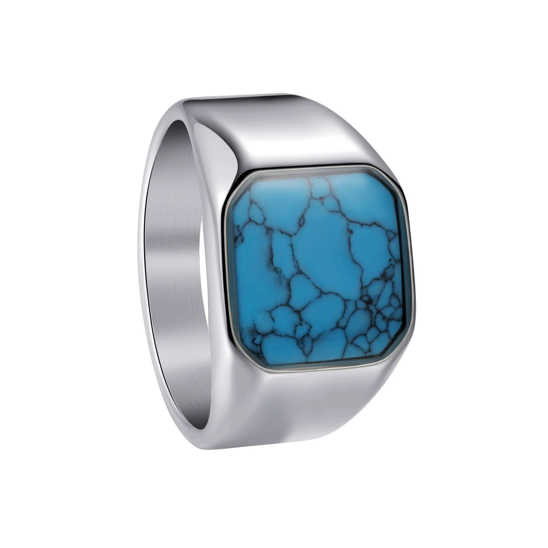 Wholesale Titanium Steel Ring For Men Retro Style With Electroplating - Image 6