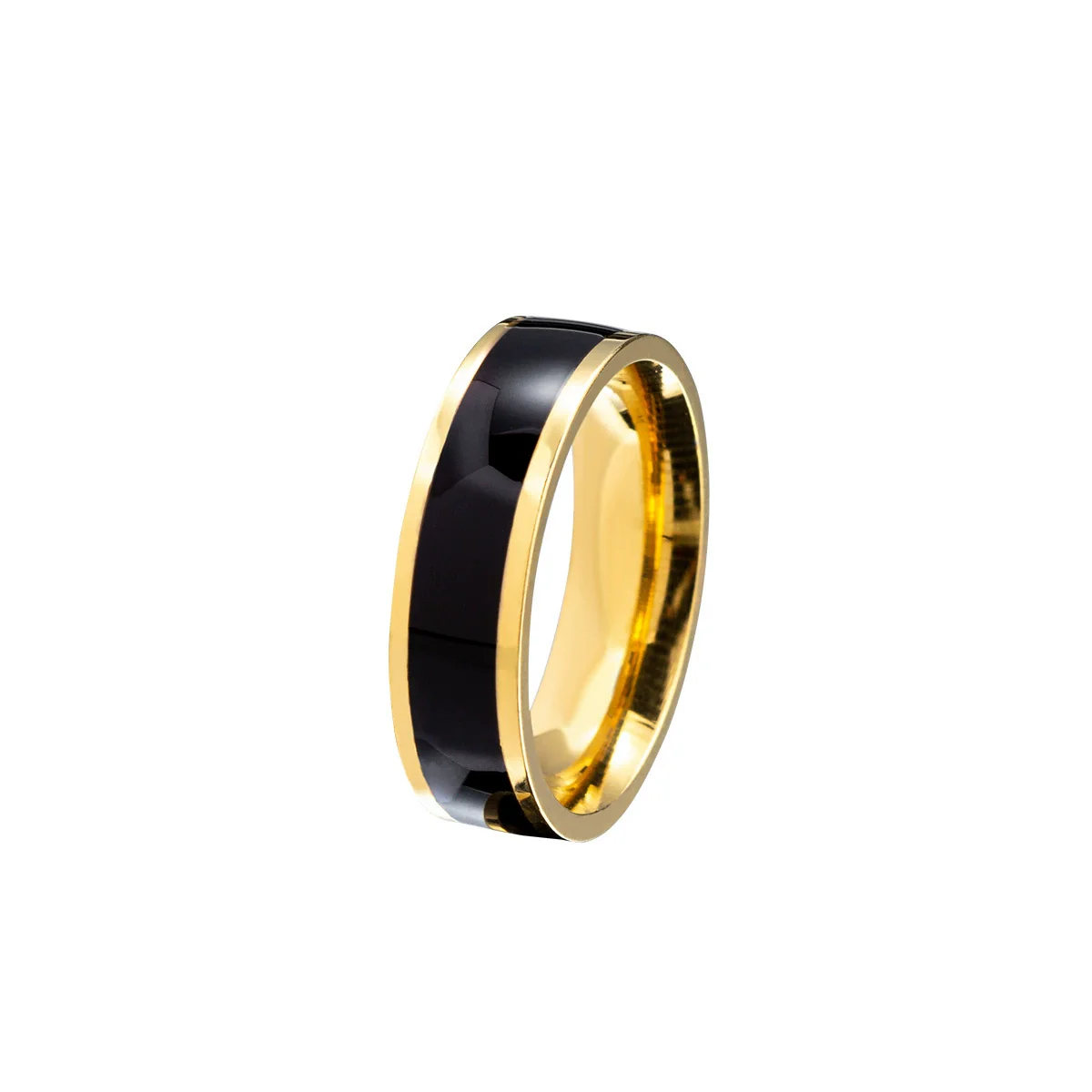 Wholesale Titanium Steel Ring Geometric Style Gold Plated - Image 6
