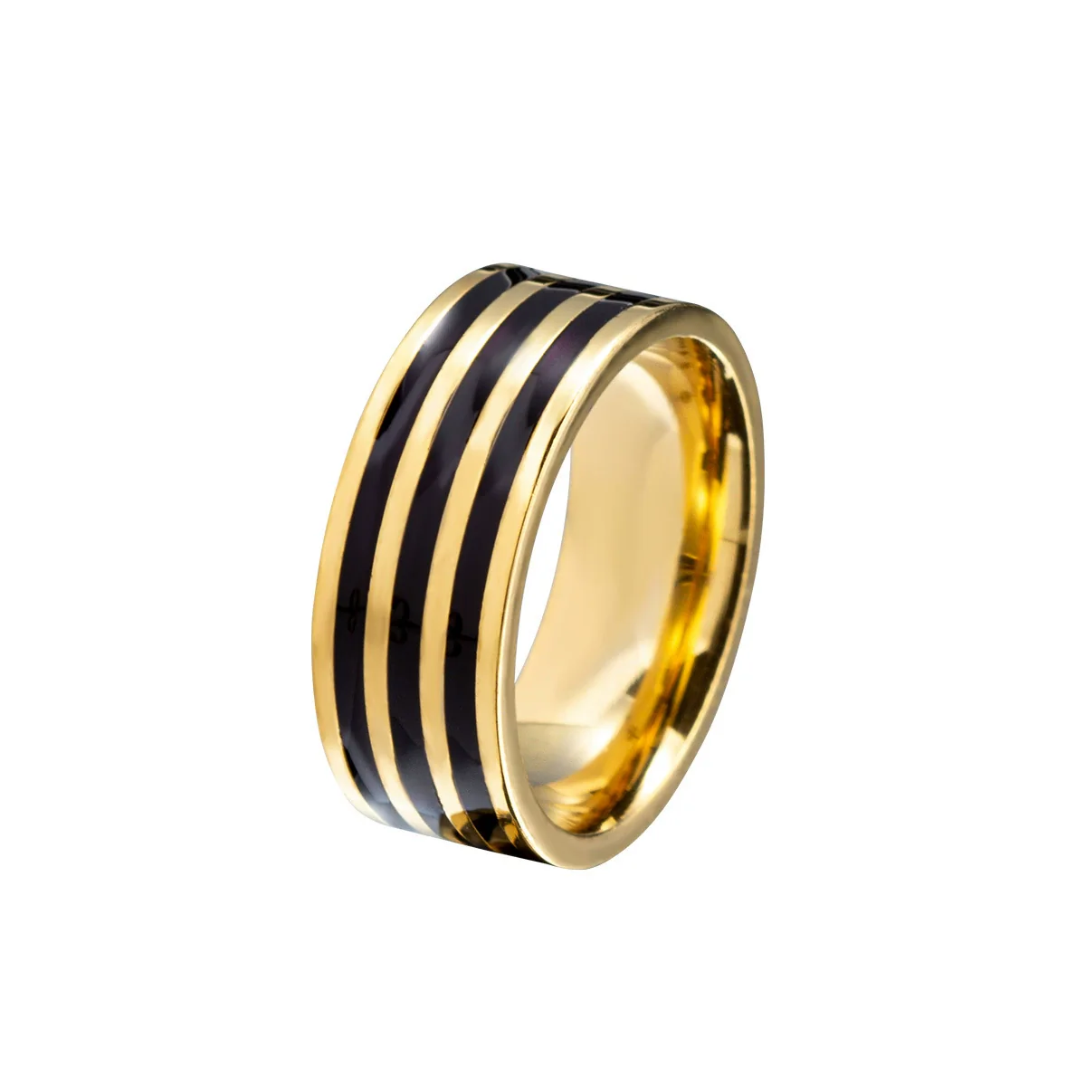 Wholesale Titanium Steel Ring Geometric Style Gold Plated - Image 8