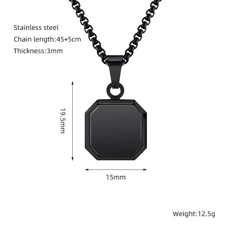 Wholesale Titanium Steel 316L Stainless Steel Geometric Pendant Necklace For Women Light Luxury With Natural Gold Sand - Image 17