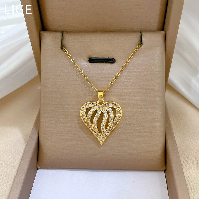 Wholesale Titanium Steel Stainless Steel Geometric Style Pendant Necklace For Women And Men