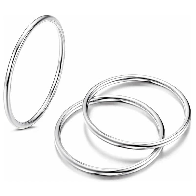 Wholesale Titanium Steel U Shape Electroplated Couple And Unisex Ring - Image 2