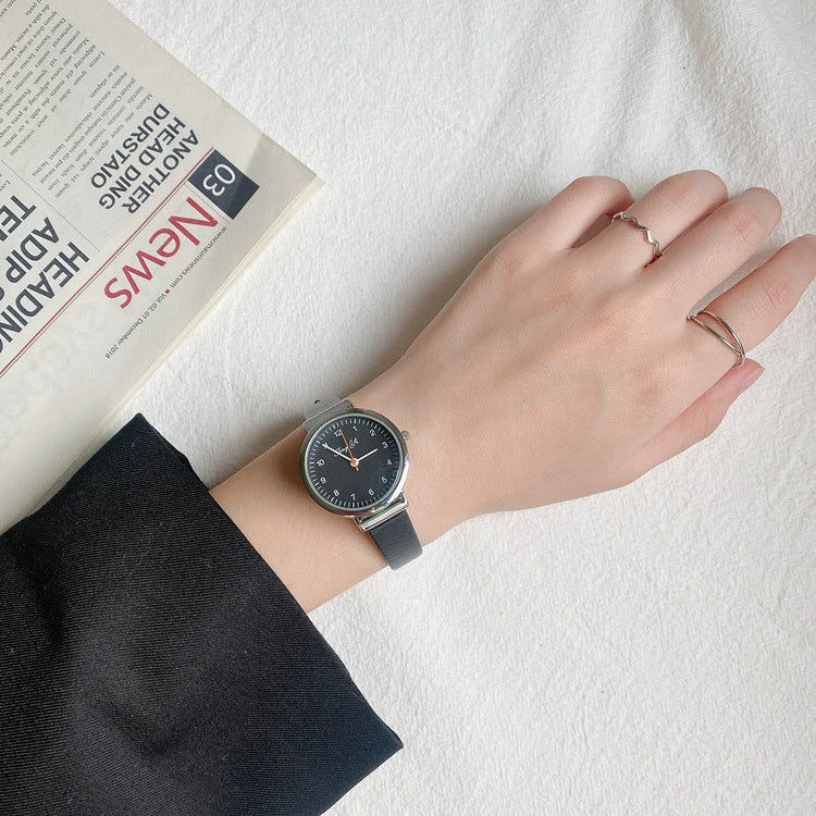 Wholesale Trendy Fashion Round Quartz Watches For Men And Women Alloy Case And Ordinary Glass Mirror Leisure Style - Image 2