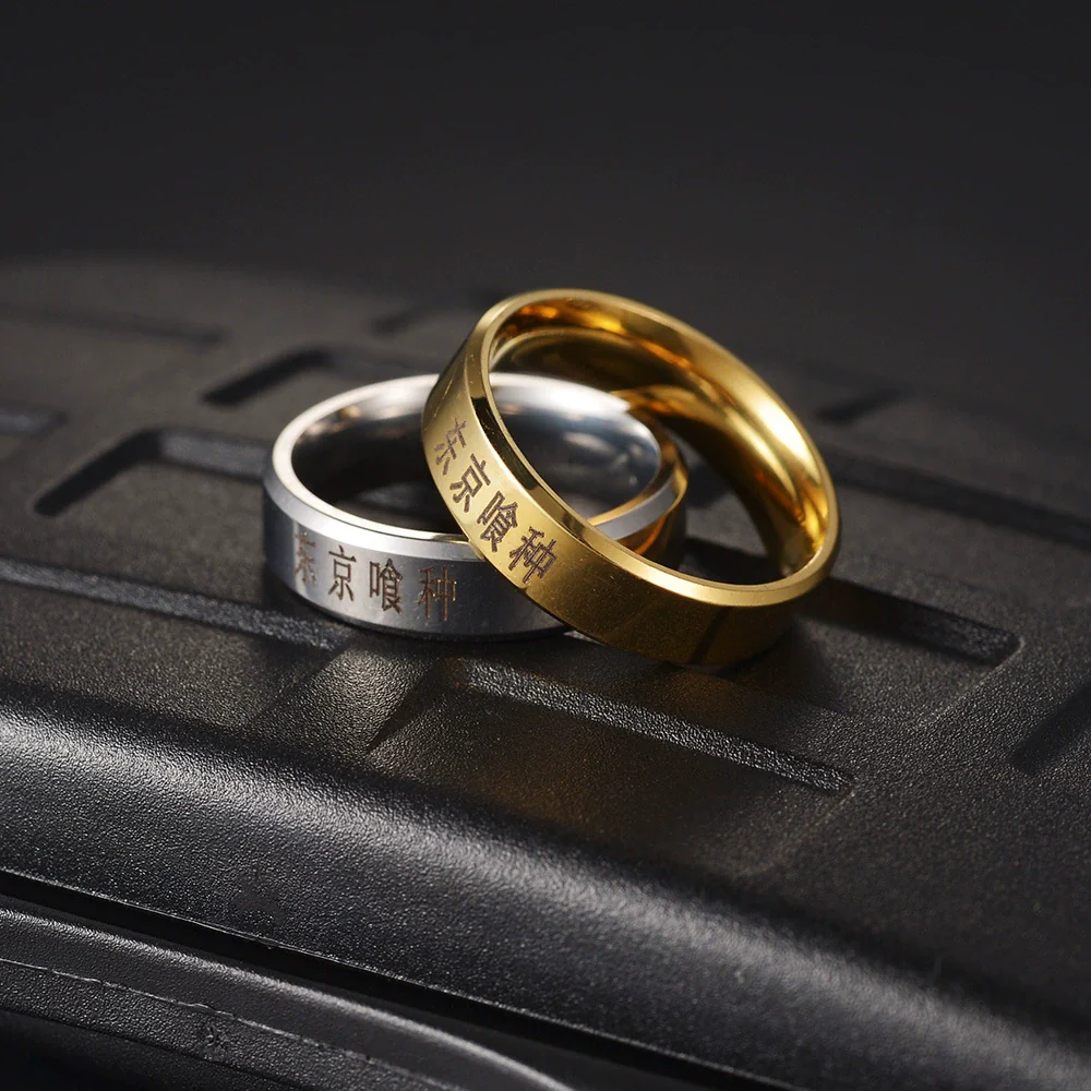 Wholesale Twodimensional Stainless Steel Ring With Letters Numbers Text Pattern And Polishing Treatment - Image 3