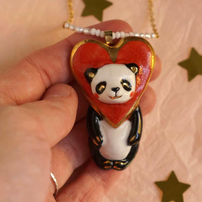 Wholesale Unisex Cartoon Animal And Heart Shaped Copper Electroplated Necklace - Image 11