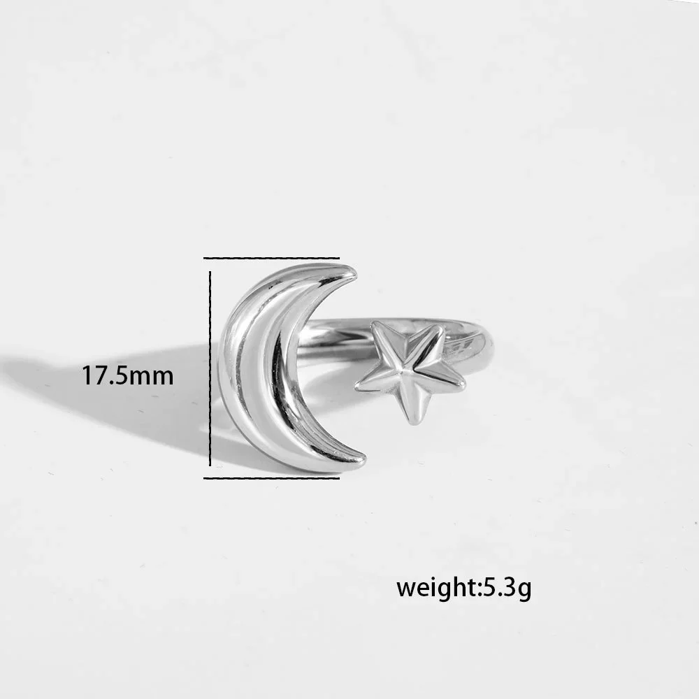 Wholesale Unisex Casual Geometric Titanium Steel Electroplated Spliced Open Ring Set With Water Drop And Triangle Design - Image 13