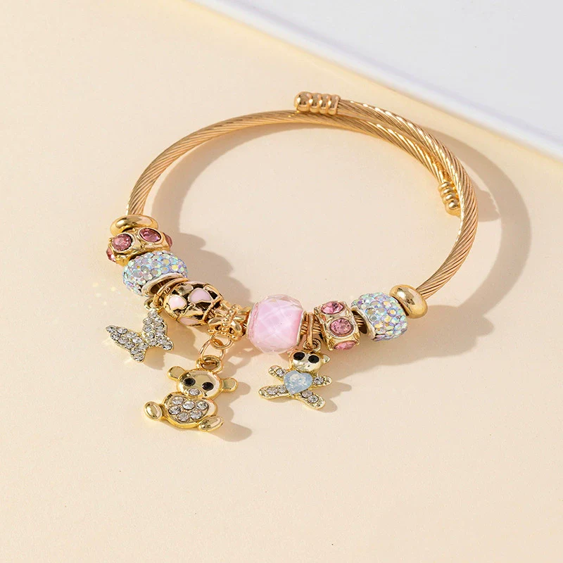 Wholesale Unisex Fashion Insect Animals Zodiac Signs Stainless Steel Alloy Electroplated Beaded Pendant Bracelet - Image 2