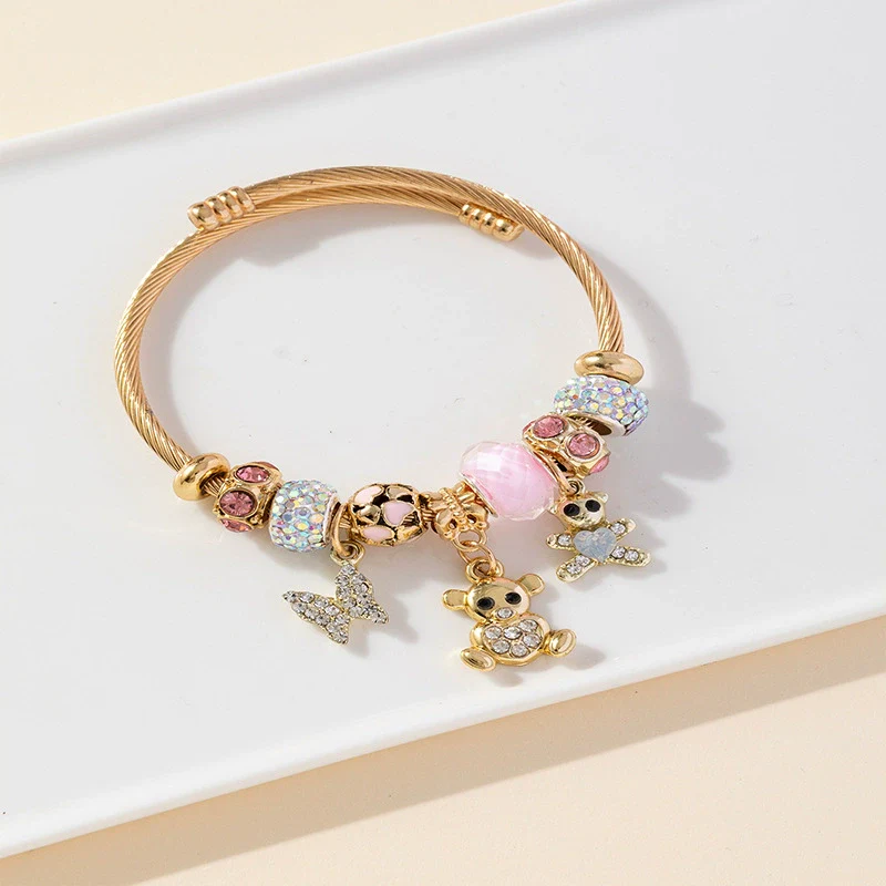 Wholesale Unisex Fashion Insect Animals Zodiac Signs Stainless Steel Alloy Electroplated Beaded Pendant Bracelet - Image 3