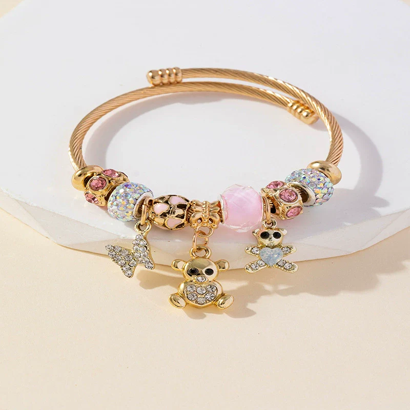 Wholesale Unisex Fashion Insect Animals Zodiac Signs Stainless Steel Alloy Electroplated Beaded Pendant Bracelet - Image 4